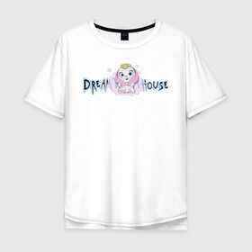 Мужская футболка хлопок Oversize с принтом Диана Астер DREAMTEAM HOUSE в городе Новоалтайск, 100% хлопок | свободный крой, круглый ворот, “спинка” длиннее передней части | dreamteam | dreamteamhouse | tiktok | блогер | диана астер | дримтим | тикток