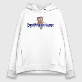 Женское худи Oversize хлопок с принтом Маруся Климова DREAMTEAM HOUSE в городе Новоалтайск, френч-терри — 70% хлопок, 30% полиэстер. Мягкий теплый начес внутри —100% хлопок | боковые карманы, эластичные манжеты и нижняя кромка, капюшон на магнитной кнопке | dreamteam | dreamteamhouse | tiktok | блогер | дримтим | маруся | маруся климова | тикток