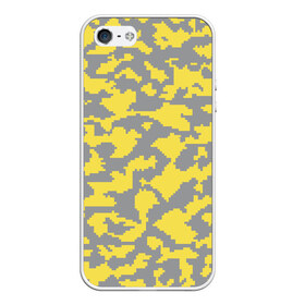 Чехол для iPhone 5/5S матовый с принтом Ultimate Urban Camo в городе Новоалтайск, Силикон | Область печати: задняя сторона чехла, без боковых панелей | Тематика изображения на принте: 2021 | pantone | городской | желтый | камуфляж | пиксельный | урбан | цвет года