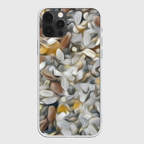 Чехол для iPhone 12 Pro Max с принтом желто-серый каменный узор в городе Новоалтайск, Силикон |  | Тематика изображения на принте: abstraction | pebbles | stones | texture | абстракция | галька | камни | мазки | текстура