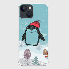 Чехол для iPhone 13 mini с принтом Милый пингвин в городе Новоалтайск,  |  | 2021 | 7 января | bull | newyear | santa | бык | быки | бычок | год быка | дед мороз | корова | новогодние каникулы | новогодние праздники | новый 2021 | новый год | новый год 2021 | рождество | сани | санта | санта клаус
