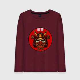 Женский лонгслив хлопок с принтом Samurai в городе Новоалтайск, 100% хлопок |  | art | japan | pop art | samurai | yakudza | арт | поп арт | самурай | якудза | япония | японский стиль