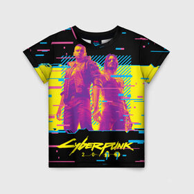 Детская футболка 3D с принтом Cyberpunk 2077 - Взлом системы в городе Новоалтайск, 100% гипоаллергенный полиэфир | прямой крой, круглый вырез горловины, длина до линии бедер, чуть спущенное плечо, ткань немного тянется | 2077 | cd | cdprojectd | cyber | game | gamer | pank | project | punk | red | steam | syber | syberpank | valve | декабрь | игра | игра2020 | иградекабрь | игры | кибер | киберпан | панк | суберпунк | топигра