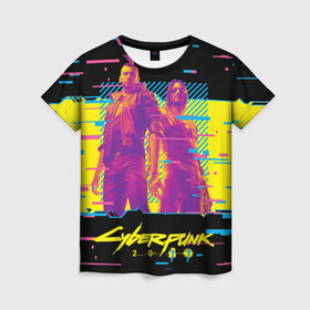 Женская футболка 3D с принтом Cyberpunk 2077 - Взлом системы в городе Новоалтайск, 100% полиэфир ( синтетическое хлопкоподобное полотно) | прямой крой, круглый вырез горловины, длина до линии бедер | 2077 | cd | cdprojectd | cyber | game | gamer | pank | project | punk | red | steam | syber | syberpank | valve | декабрь | игра | игра2020 | иградекабрь | игры | кибер | киберпан | панк | суберпунк | топигра