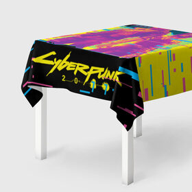 Скатерть 3D с принтом Cyberpunk 2077 - Взлом системы в городе Новоалтайск, 100% полиэстер (ткань не мнется и не растягивается) | Размер: 150*150 см | Тематика изображения на принте: 2077 | cd | cdprojectd | cyber | game | gamer | pank | project | punk | red | steam | syber | syberpank | valve | декабрь | игра | игра2020 | иградекабрь | игры | кибер | киберпан | панк | суберпунк | топигра