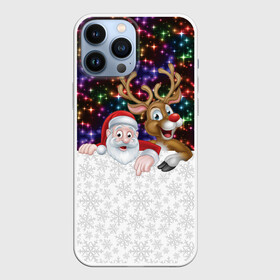 Чехол для iPhone 13 Pro Max с принтом Новый Год в городе Новоалтайск,  |  | Тематика изображения на принте: christmas | merry christmas | дед мороз | ёлка | зима | мороз | новогодний олень | новый год | подарок | праздник | рождество | с новым годом | санта клаус | снегурочка | снежинки