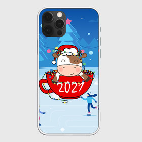 Чехол для iPhone 12 Pro Max с принтом бык в кружке 2021 в городе Новоалтайск, Силикон |  | 2021 | 7 января | bull | newyear | santa | бык | быки | бычок | год быка | дед мороз | корова | новогодние каникулы | новогодние праздники | новый 2021 | новый год | новый год 2021 | рождество | сани | санта | санта клаус