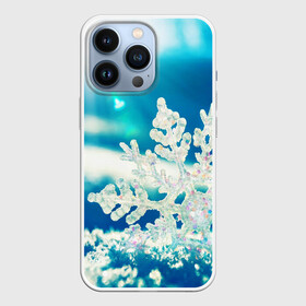 Чехол для iPhone 13 Pro с принтом Снежинка На Солнце | Новый Год в городе Новоалтайск,  |  | Тематика изображения на принте: 2020 | 2021 | happy | new year | быка | гирлянда | дед мороз | елка | зеленый | игрушка | клаус | конфеты | нг | новый год | носок | перчатка | подарок | полосы | рождество | с | санта | сладости | снег | снеговик