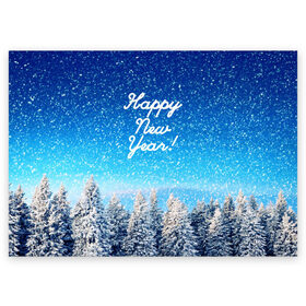 Поздравительная открытка с принтом Happy New Year в городе Новоалтайск, 100% бумага | плотность бумаги 280 г/м2, матовая, на обратной стороне линовка и место для марки
 | Тематика изображения на принте: 2020 | 2021 | happy | new year | быка | гирлянда | дед мороз | елка | зеленый | игрушка | клаус | конфеты | нг | новый год | носок | перчатка | подарок | полосы | рождество | с | санта | сладости | снег | снеговик