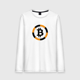 Мужской лонгслив хлопок с принтом BITCOIN / БИТКОИН в городе Новоалтайск, 100% хлопок |  | bitcoin | btc | биткоин | валюта | деньги | криптовалюта