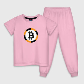 Детская пижама хлопок с принтом BITCOIN / БИТКОИН в городе Новоалтайск, 100% хлопок |  брюки и футболка прямого кроя, без карманов, на брюках мягкая резинка на поясе и по низу штанин
 | Тематика изображения на принте: bitcoin | btc | биткоин | валюта | деньги | криптовалюта