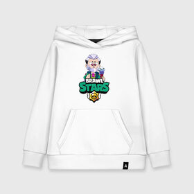 Детская толстовка хлопок с принтом Brawl Stars Byron в городе Новоалтайск, 100% хлопок | Круглый горловой вырез, эластичные манжеты, пояс, капюшен | 2020 | 2021 | brawl | byron | edgar | leon | new | snow | stars | winter | year | байрон | бравл | браво | год | зима | леон | лион | новые | новый | персонаж | персонажи | снег | страс | эдгар