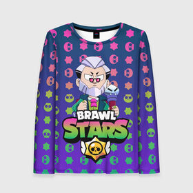 Женский лонгслив 3D с принтом Brawl Stars Byron в городе Новоалтайск, 100% полиэстер | длинные рукава, круглый вырез горловины, полуприлегающий силуэт | 2020 | 2021 | brawl | byron | edgar | leon | new | snow | stars | winter | year | байрон | бравл | браво | год | зима | леон | лион | новые | новый | персонаж | персонажи | снег | страс | эдгар