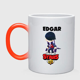 Кружка хамелеон с принтом BRAWL STARS EDGAR. в городе Новоалтайск, керамика | меняет цвет при нагревании, емкость 330 мл | Тематика изображения на принте: 8 bit | brawl stars | byron | colette | crow | edgar | gale | leon | max | mr.p | sally leon | shark | virus 8 bit | werewolf leon | акула | байрон | берли | бравл старс | ворон | коллет | макс | оборотень | эдгар