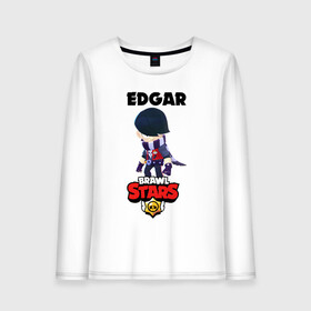 Женский лонгслив хлопок с принтом BRAWL STARS EDGAR в городе Новоалтайск, 100% хлопок |  | 8 bit | brawl stars | byron | colette | crow | edgar | gale | leon | max | mr.p | sally leon | shark | virus 8 bit | werewolf leon | акула | байрон | берли | бравл старс | ворон | коллет | макс | оборотень | эдгар