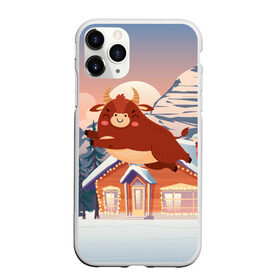Чехол для iPhone 11 Pro Max матовый с принтом летящий бык 2021 в городе Новоалтайск, Силикон |  | Тематика изображения на принте: 2021 | 7 января | bull | newyear | santa | бык | быки | бычок | год быка | дед мороз | корова | новогодние каникулы | новогодние праздники | новый 2021 | новый год | новый год 2021 | рождество | сани | санта | санта клаус