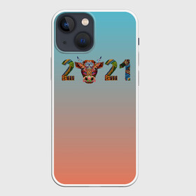 Чехол для iPhone 13 mini с принтом 2021 Год быка в городе Новоалтайск,  |  | 2021 | 7 января | bull | newyear | santa | бык | быки | бычок | год быка | дед мороз | корова | новогодние каникулы | новогодние праздники | новый 2021 | новый год | новый год 2021 | рождество | сани | санта | санта клаус