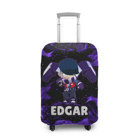 Чехол для чемодана 3D с принтом BRAWL STARS EDGAR в городе Новоалтайск, 86% полиэфир, 14% спандекс | двустороннее нанесение принта, прорези для ручек и колес | 8 bit | 8 бит | brawl | brawl stars | crow | edgar | leon | stars | бравл | бравл старс | браво старс | едгар | игра | компьютерная | леон | огонь | онлайн | старс | эдгар