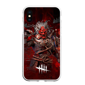 Чехол для iPhone XS Max матовый Dead by daylight: в городе Новоалтайск, Силикон | Область печати: задняя сторона чехла, без боковых панелей | dbd | demon | demon gate | devil | ogre | oni | бес | дбд | демон | они | японский демон