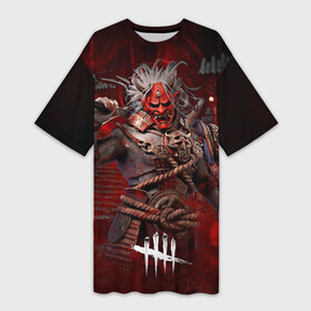 Платье-футболка 3D с принтом Dead by daylight в городе Новоалтайск,  |  | dbd | demon | demon gate | devil | ogre | oni | бес | дбд | демон | они | японский демон