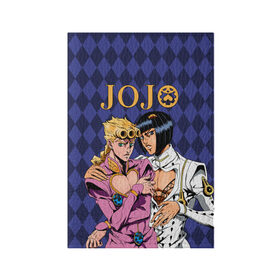 Обложка для паспорта матовая кожа JOJO: в городе Новоалтайск, натуральная матовая кожа | размер 19,3 х 13,7 см; прозрачные пластиковые крепления | jojo log | jojo no kimyou na bouken | jojos bizarre adventure | невероятное приключение джоджо