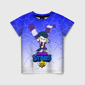 Детская футболка 3D с принтом Brawl Stars/Эдгар в городе Новоалтайск, 100% гипоаллергенный полиэфир | прямой крой, круглый вырез горловины, длина до линии бедер, чуть спущенное плечо, ткань немного тянется | Тематика изображения на принте: bibi | brawl stars | byron | crow | edgar | edgar brawl stars | kolett | leon | spike | sprout | surge | байрон | боец | бравл старс | бравлер | вольт | герои | девочкам | детям | колетт | леон | логотипы игр | мальчикам | персонажи игр |