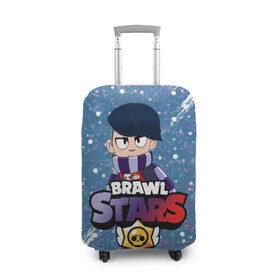 Чехол для чемодана 3D с принтом Brawl Stars Edgar в городе Новоалтайск, 86% полиэфир, 14% спандекс | двустороннее нанесение принта, прорези для ручек и колес | 2020 | 2021 | brawl | byron | edgar | leon | new | snow | stars | winter | year | байрон | бравл | браво | год | зима | леон | лион | новые | новый | персонаж | персонажи | снег | страс | эдгар