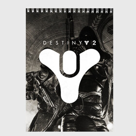 Скетчбук с принтом DESTINY в городе Новоалтайск, 100% бумага
 | 48 листов, плотность листов — 100 г/м2, плотность картонной обложки — 250 г/м2. Листы скреплены сверху удобной пружинной спиралью | beyond light | destiny | destiny 2 | дестини | игры