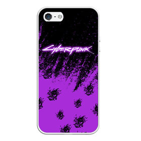 Чехол для iPhone 5/5S матовый с принтом Cyberpunk neon. в городе Новоалтайск, Силикон | Область печати: задняя сторона чехла, без боковых панелей | cd project red | cyberpunk 2077 | keanu reeves | samurai | киану ривз | киберпанк 2077 | самураи