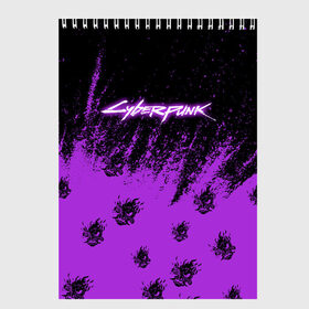 Скетчбук с принтом Cyberpunk neon. в городе Новоалтайск, 100% бумага
 | 48 листов, плотность листов — 100 г/м2, плотность картонной обложки — 250 г/м2. Листы скреплены сверху удобной пружинной спиралью | Тематика изображения на принте: cd project red | cyberpunk 2077 | keanu reeves | samurai | киану ривз | киберпанк 2077 | самураи