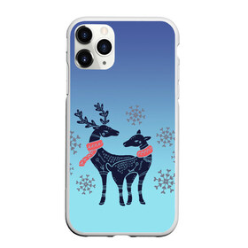 Чехол для iPhone 11 Pro Max матовый с принтом пара оленей снежинки зима в городе Новоалтайск, Силикон |  | арт | градиент | зверь | зима | зимний | мультяшный | новый год | олененок | олень | орнамент | пара | праздник | рисунок | рога | рожки | символ | снежинки | узор