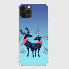 Чехол для iPhone 12 Pro Max пара оленей снежинки зима: в городе Новоалтайск, Силикон | | арт | градиент | зверь | зима | зимний | мультяшный | новый год | олененок | олень | орнамент | пара | праздник | рисунок | рога | рожки | символ | снежинки | узор
