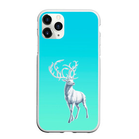 Чехол для iPhone 11 Pro Max матовый с принтом белый олень в городе Новоалтайск, Силикон |  | акварель | акварельный рисунок | белый | градиент | животное | зверь | лось | олень | природа | рисунок | рога | сила
