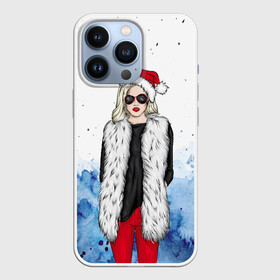 Чехол для iPhone 13 Pro с принтом Леди Зима в городе Новоалтайск,  |  | new year | арт | графика | дед мороз | зима | новый год | рождество | санта
