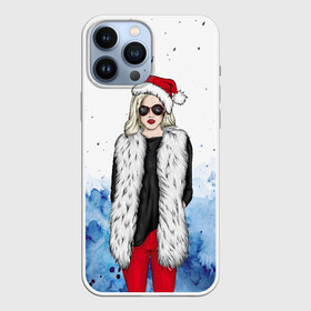 Чехол для iPhone 13 Pro Max с принтом Леди Зима в городе Новоалтайск,  |  | Тематика изображения на принте: new year | арт | графика | дед мороз | зима | новый год | рождество | санта