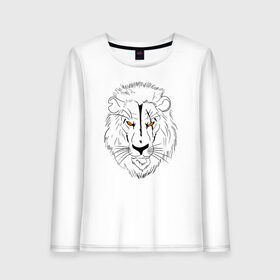 Женский лонгслив хлопок с принтом Лев Art в городе Новоалтайск, 100% хлопок |  | cat | hipster | lion | lion king | взгляд кота | глаза кота | голова животного | грива | грозный лев | дикая кошка | дикий кот | животные | звери | кот | котик | кошак | лев | лев со шрамом | львы | тату | хипстер