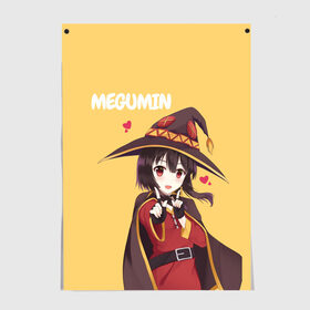Постер с принтом Megumin в городе Новоалтайск, 100% бумага
 | бумага, плотность 150 мг. Матовая, но за счет высокого коэффициента гладкости имеет небольшой блеск и дает на свету блики, но в отличии от глянцевой бумаги не покрыта лаком | aqua | darkness | kazuma | kono subarashii | konosuba | megumin | аква | богиня благословляет этот прекрасный мир | даркнес | даркнесс | казума | коносуба | мегумин | юн юн