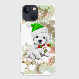 Чехол для iPhone 13 mini с принтом Щенок в городе Новоалтайск,  |  | dog | животные | милота | собака | текстура | щенок