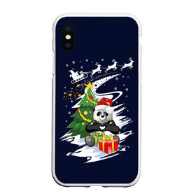 Чехол для iPhone XS Max матовый с принтом Рождественская Панда в городе Новоалтайск, Силикон | Область печати: задняя сторона чехла, без боковых панелей | Тематика изображения на принте: 2021 | 21 | 2k21 | 2к21 | chrystmas | happy | lik | marry | new | panda | santa | snow | winter | xmas | year | год | годом | дед | елка | елки | клаус | лес | настроение | новогоднее | новогоднему | новый | новым | панда | по | рождество | с | 