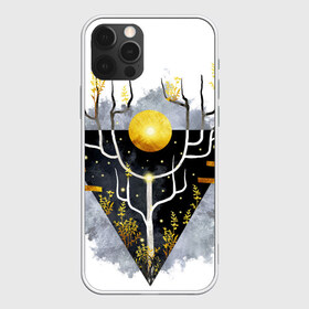Чехол для iPhone 12 Pro Max с принтом графит и золото дерево жизни в городе Новоалтайск, Силикон |  | Тематика изображения на принте: абстрактный | весна | ветви | дерево  свет | жизнь | звёзды | золотото | ночь | процветание | растения | расцвет | рост | символ | солнце | стилизация | стиль | треугольник | этно