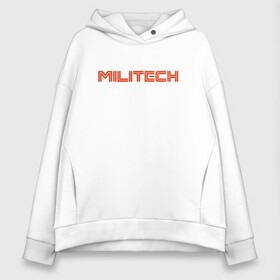 Женское худи Oversize хлопок с принтом Militech в городе Новоалтайск, френч-терри — 70% хлопок, 30% полиэстер. Мягкий теплый начес внутри —100% хлопок | боковые карманы, эластичные манжеты и нижняя кромка, капюшон на магнитной кнопке | cyberpunk 2077 | johnny silverhand | judy | moxes | panam | samurai | джуди | киберпанк 2077 | милитех | панам | шельмы