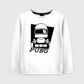 Детский лонгслив хлопок с принтом PUBG в городе Новоалтайск, 100% хлопок | круглый вырез горловины, полуприлегающий силуэт, длина до линии бедер | game | playerunknowns battlegrounds | pubg | выживший | игра | королевская битва | пабг | экшн