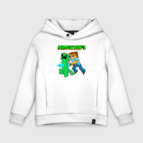 Детское худи Oversize хлопок с принтом Minecraft в городе Новоалтайск, френч-терри — 70% хлопок, 30% полиэстер. Мягкий теплый начес внутри —100% хлопок | боковые карманы, эластичные манжеты и нижняя кромка, капюшон на магнитной кнопке | Тематика изображения на принте: minecraft | алекс | белый | блоки | ведьма | взрывчатка | визера | волк | гаст | добывать | дракон | зеленый куб | зомби | игра | крафт | крипер | кубики | лошадка | майн | майнкрафт | манкрафт | овечка | оцелот
