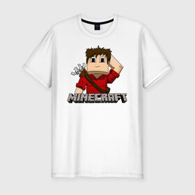 Мужская футболка хлопок Slim с принтом Minecraft в городе Новоалтайск, 92% хлопок, 8% лайкра | приталенный силуэт, круглый вырез ворота, длина до линии бедра, короткий рукав | minecraft | алекс | белый | блоки | ведьма | взрывчатка | визера | волк | гаст | добывать | дракон | зеленый куб | зомби | игра | крафт | крипер | кубики | лошадка | майн | майнкрафт | манкрафт | овечка | оцелот