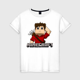 Женская футболка хлопок с принтом Minecraft в городе Новоалтайск, 100% хлопок | прямой крой, круглый вырез горловины, длина до линии бедер, слегка спущенное плечо | minecraft | алекс | белый | блоки | ведьма | взрывчатка | визера | волк | гаст | добывать | дракон | зеленый куб | зомби | игра | крафт | крипер | кубики | лошадка | майн | майнкрафт | манкрафт | овечка | оцелот