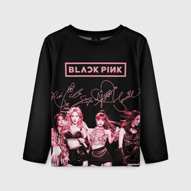 Детский лонгслив 3D с принтом BLACKPINK в городе Новоалтайск, 100% полиэстер | длинные рукава, круглый вырез горловины, полуприлегающий силуэт
 | Тематика изображения на принте: black pink | blackpink | k pop | блэкпинк | дженни | джису | к поп | лиса | розэ