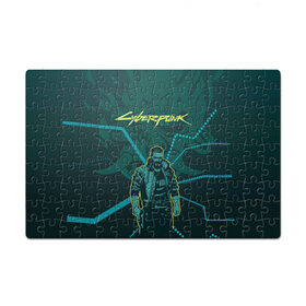 Пазл магнитный 126 элементов с принтом Cyberpunk 2077 в городе Новоалтайск, полимерный материал с магнитным слоем | 126 деталей, размер изделия —  180*270 мм | a game | cyberpunk 2077 | игра | стиль