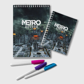 Блокнот с принтом Metro Exodus в городе Новоалтайск, 100% бумага | 48 листов, плотность листов — 60 г/м2, плотность картонной обложки — 250 г/м2. Листы скреплены удобной пружинной спиралью. Цвет линий — светло-серый
 | 2033 | exodus | metro | metro 2033 | metro exodus | stalker | апокалипсис | диггер | дигеры | метро | разрушка | эпидемия