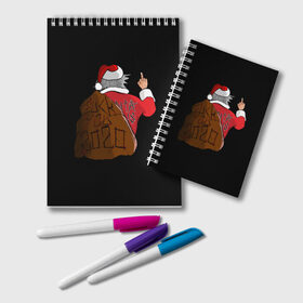Блокнот с принтом Santa claus в городе Новоалтайск, 100% бумага | 48 листов, плотность листов — 60 г/м2, плотность картонной обложки — 250 г/м2. Листы скреплены удобной пружинной спиралью. Цвет линий — светло-серый
 | 2020 | 2021 | claus | happy new year | new ear | santa | santa claus | snow | winter | year | год | новый | новый год