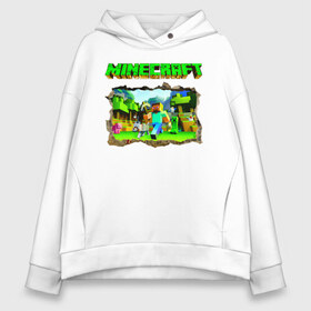 Женское худи Oversize хлопок с принтом Minecraft в городе Новоалтайск, френч-терри — 70% хлопок, 30% полиэстер. Мягкий теплый начес внутри —100% хлопок | боковые карманы, эластичные манжеты и нижняя кромка, капюшон на магнитной кнопке | minecraft | алекс | белый | блоки | ведьма | взрывчатка | визера | волк | гаст | добывать | дракон | зеленый куб | зомби | игра | крафт | крипер | кубики | лошадка | майн | майнкрафт | манкрафт | овечка | оцелот